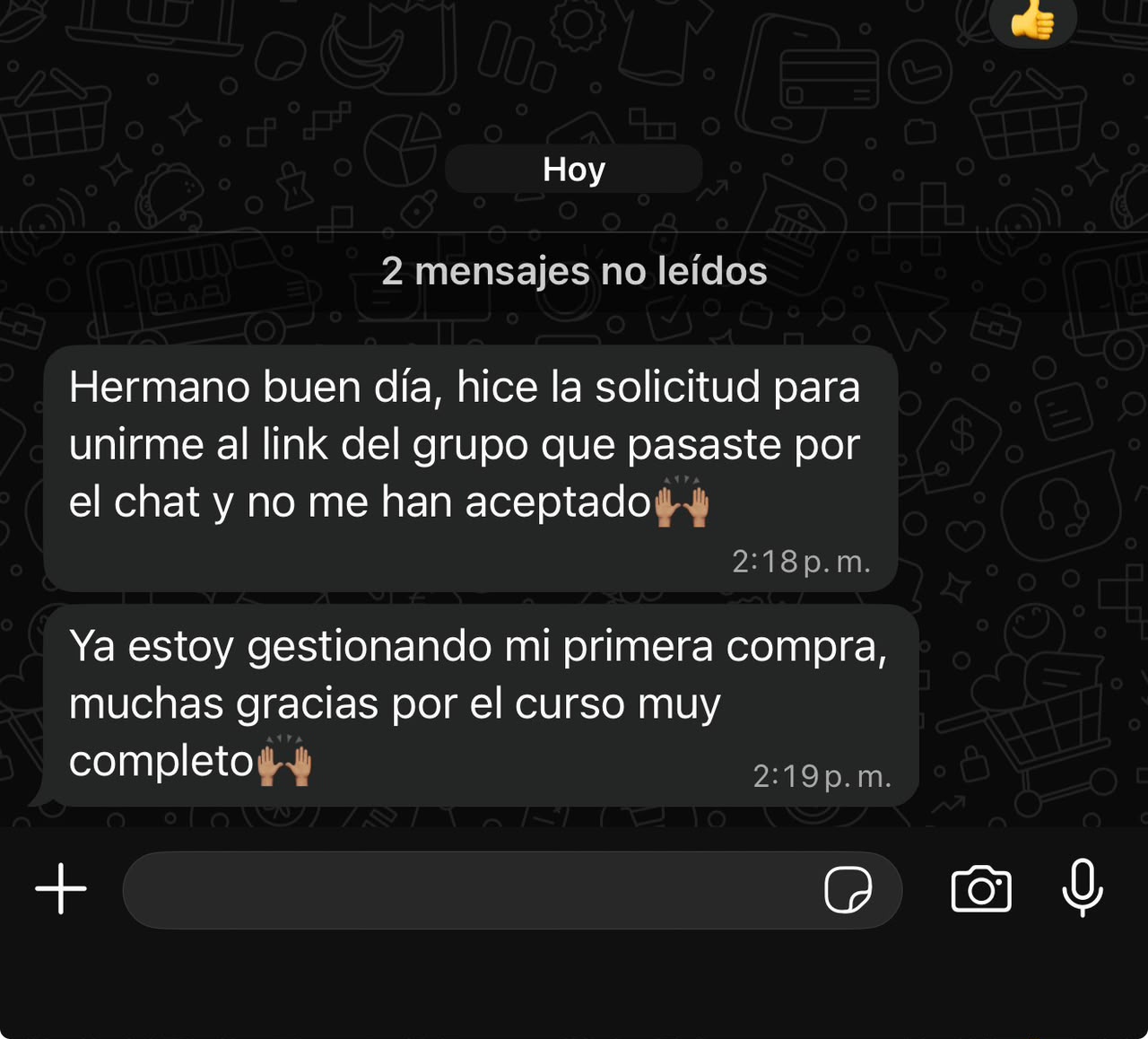 Gestión de primera compra en grupo